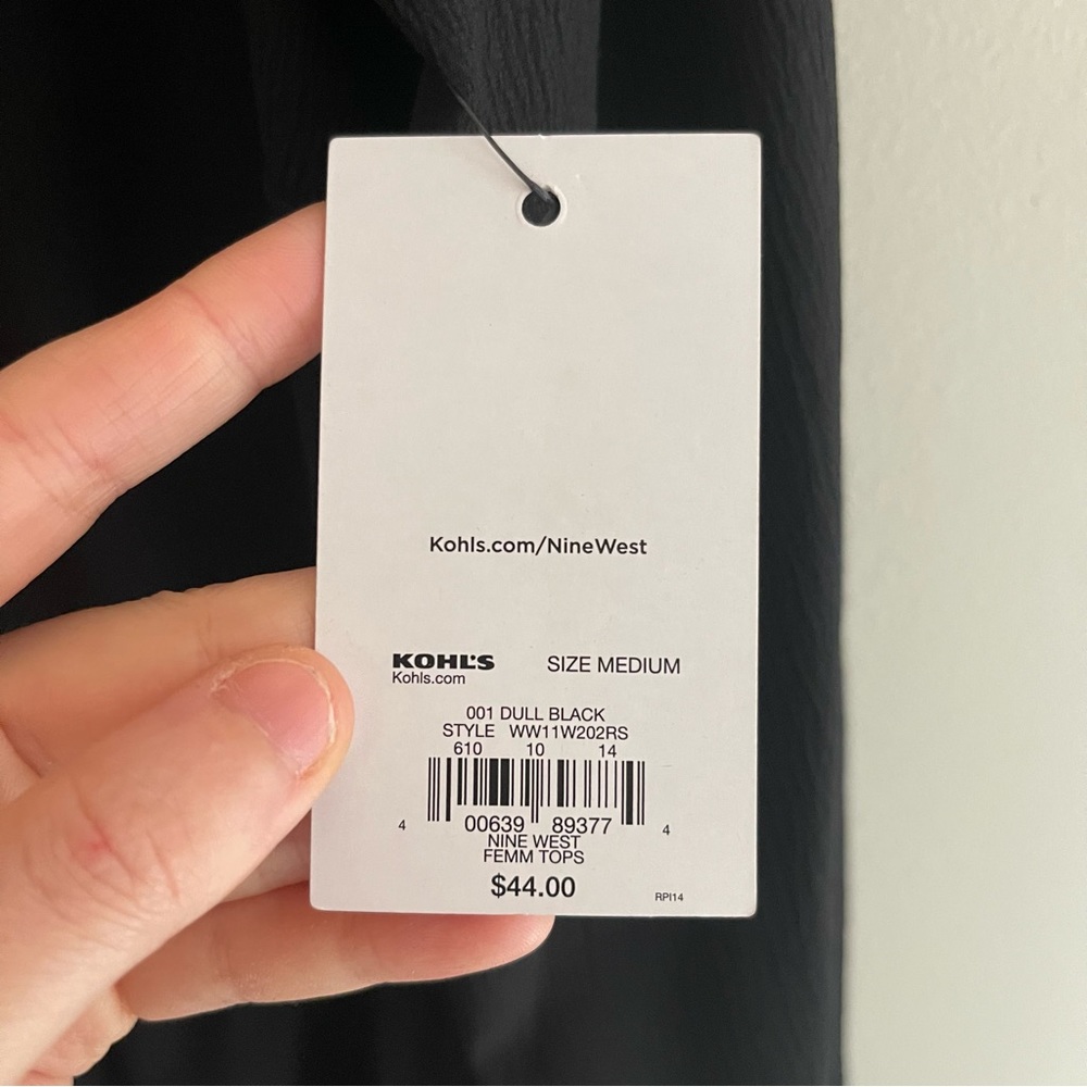 🌈 2 for $30!! 🌈 NWT Nine West Peplum Blouse - Picture 5 of 9